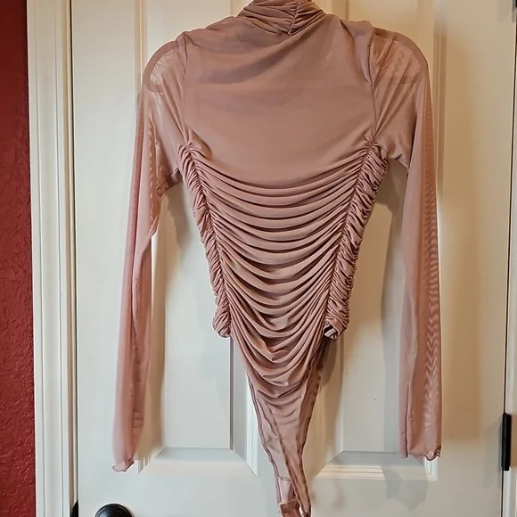 Free People Pink Long Sleeve Bodysuit - Picture 7 of 7